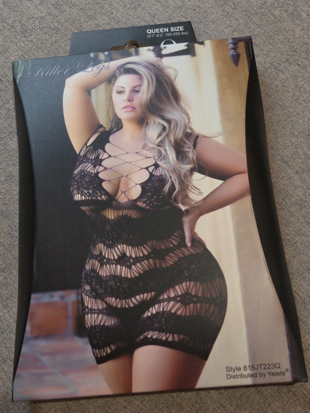 Plus Size Lace Cutout Chemise in Black